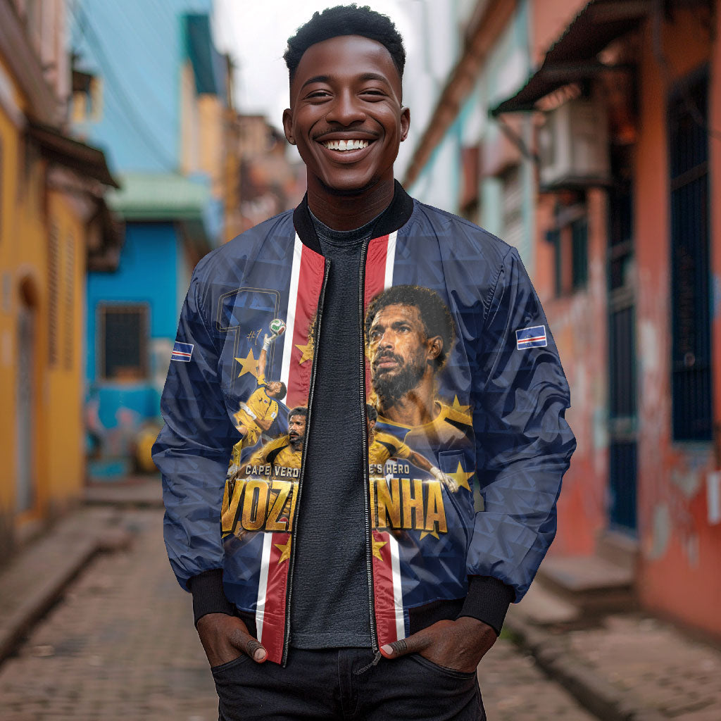 Custom Vozinha Goalkeeper Hero Cabo Verde Football 2026 Bomber Jacket