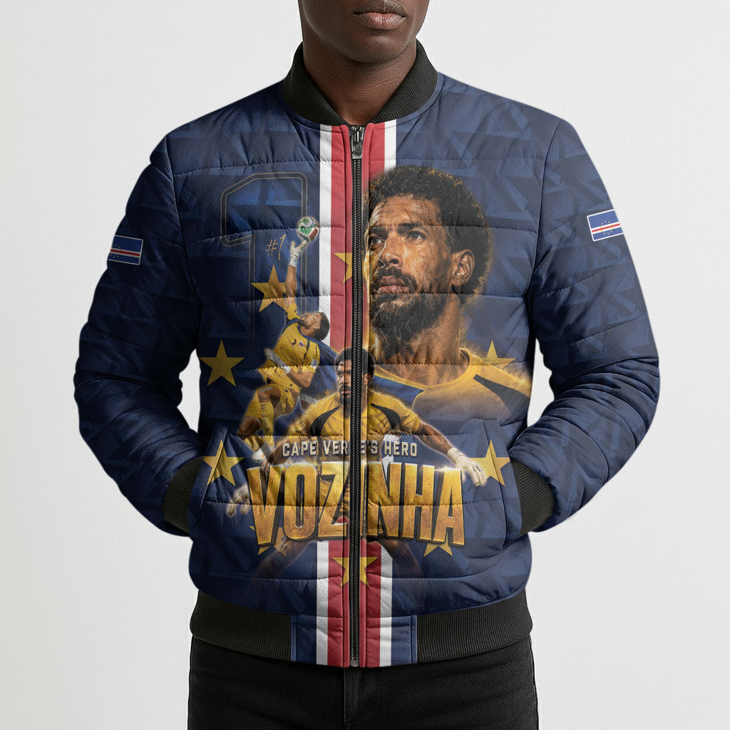 Custom Vozinha Goalkeeper Hero Cabo Verde Football 2026 Bomber Puffer Jacket