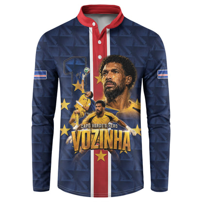 Custom Vozinha Goalkeeper Hero Cabo Verde Football 2026 Button Sweatshirt
