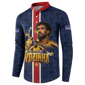 Custom Vozinha Goalkeeper Hero Cabo Verde Football 2026 Button Sweatshirt
