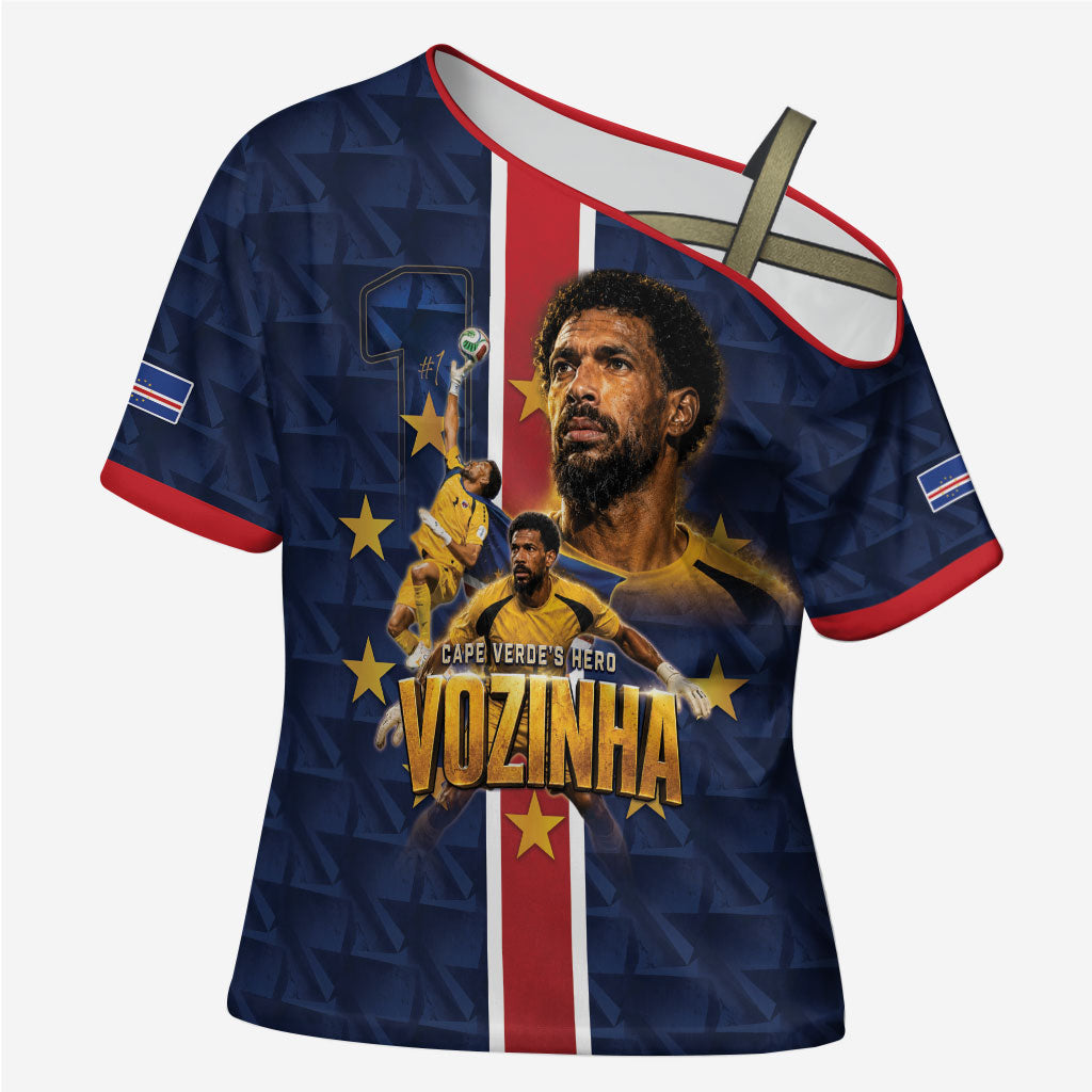 Custom Vozinha Goalkeeper Hero Cabo Verde Football 2026 Cross Shoulder Shirt