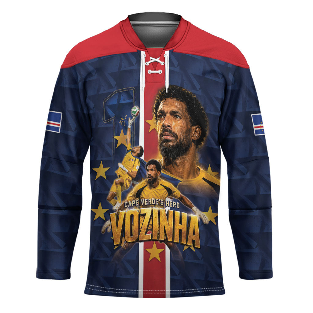 Custom Vozinha Goalkeeper Hero Cabo Verde Football 2026 Hockey Jersey