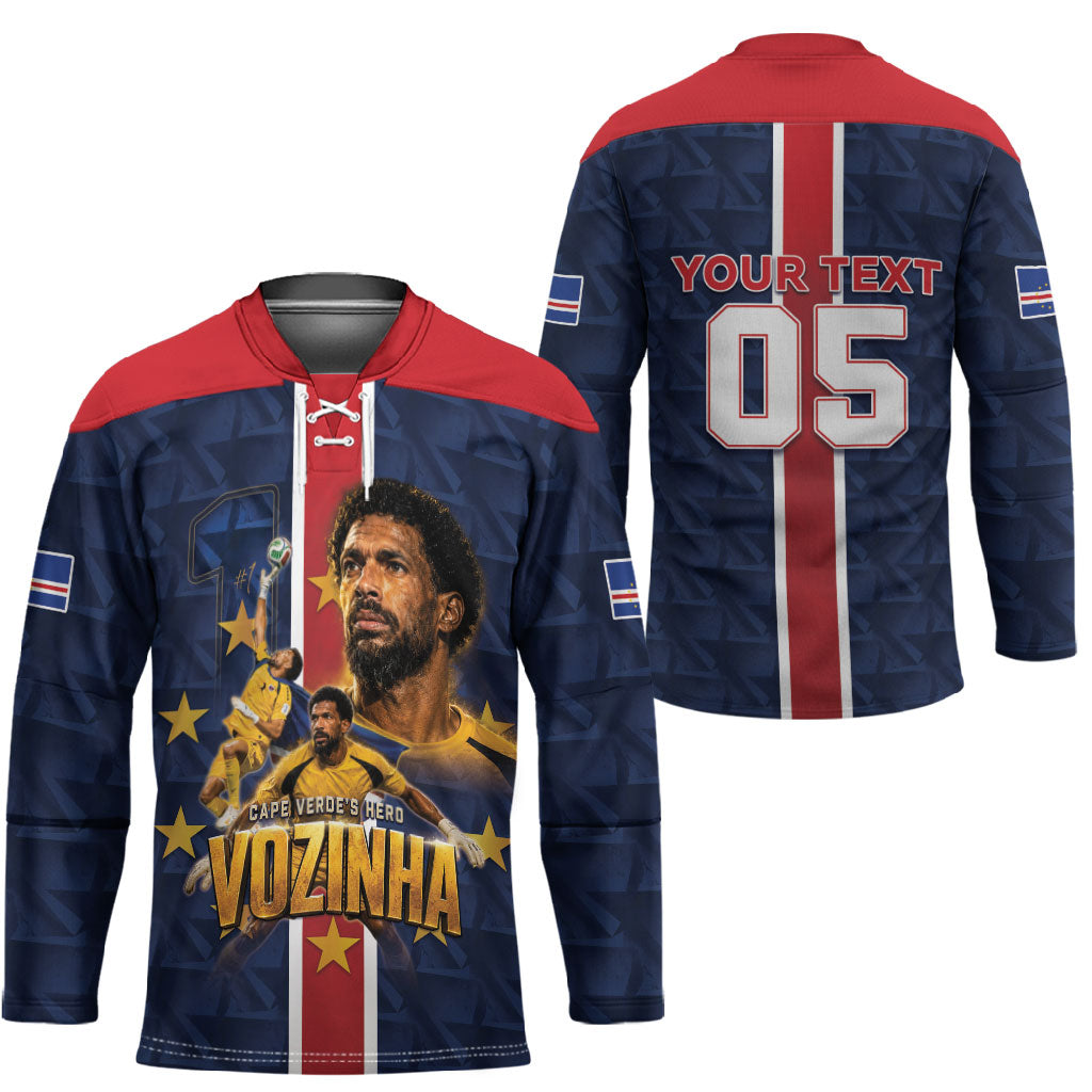 Custom Vozinha Goalkeeper Hero Cabo Verde Football 2026 Hockey Jersey