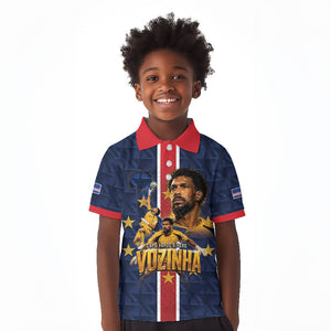Custom Vozinha Goalkeeper Hero Cabo Verde Football 2026 Kid Polo Shirt