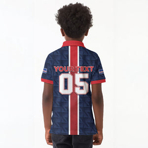 Custom Vozinha Goalkeeper Hero Cabo Verde Football 2026 Kid Polo Shirt