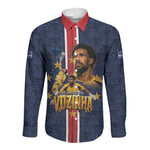 Custom Vozinha Goalkeeper Hero Cabo Verde Football 2026 Long Sleeve Button Shirt