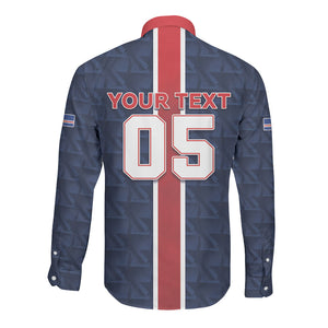 Custom Vozinha Goalkeeper Hero Cabo Verde Football 2026 Long Sleeve Button Shirt