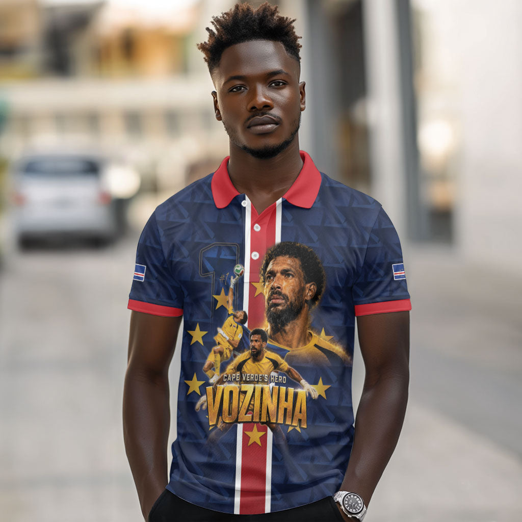 Custom Vozinha Goalkeeper Hero Cabo Verde Football 2026 Polo Shirt