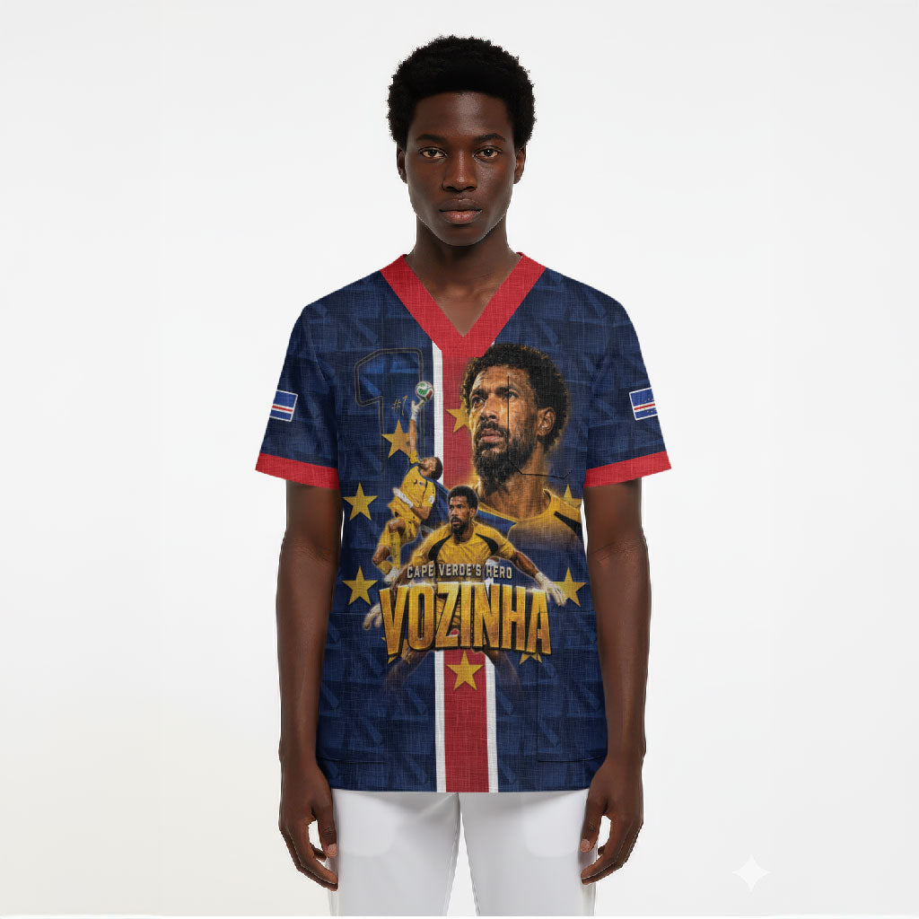 Custom Vozinha Goalkeeper Hero Cabo Verde Football 2026 Scrub Top