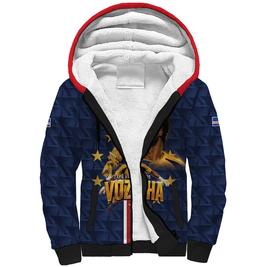 Custom Vozinha Goalkeeper Hero Cabo Verde Football 2026 Sherpa Hoodie