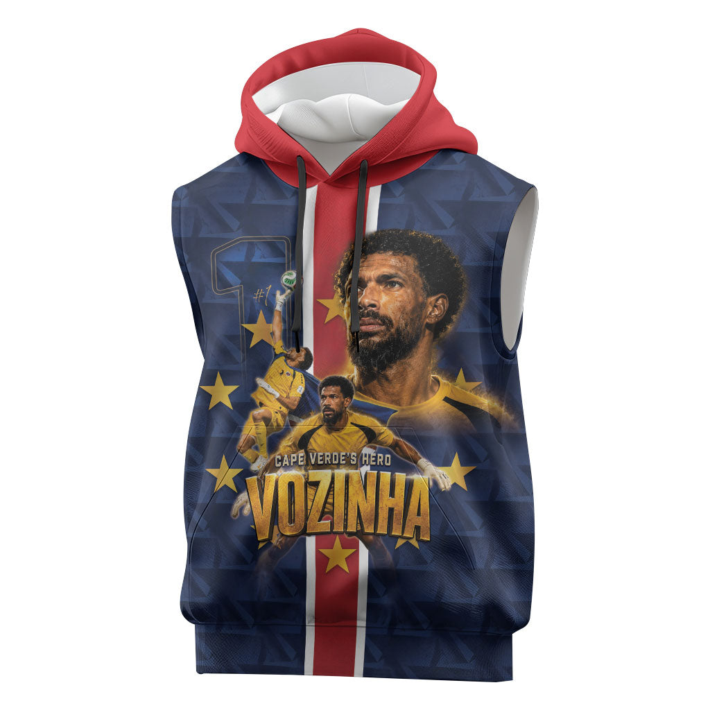 Custom Vozinha Goalkeeper Hero Cabo Verde Football 2026 Sleeveless Hoodie