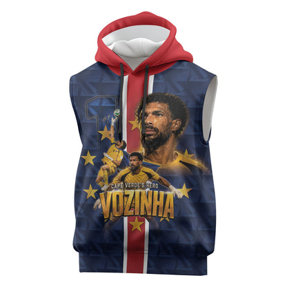 Custom Vozinha Goalkeeper Hero Cabo Verde Football 2026 Sleeveless Hoodie