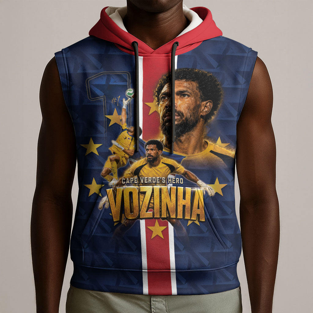 Custom Vozinha Goalkeeper Hero Cabo Verde Football 2026 Sleeveless Hoodie