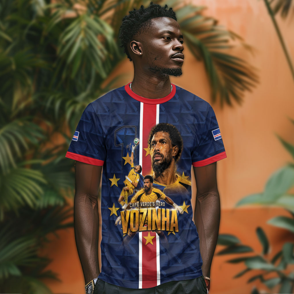 Custom Vozinha Goalkeeper Hero Cabo Verde Football 2026 T shirt