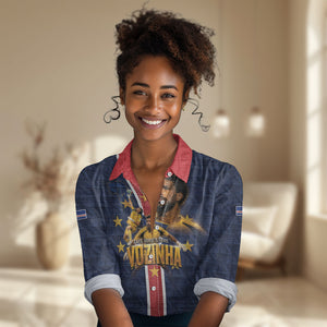 Custom Vozinha Goalkeeper Hero Cabo Verde Football 2026 Women Casual Shirt