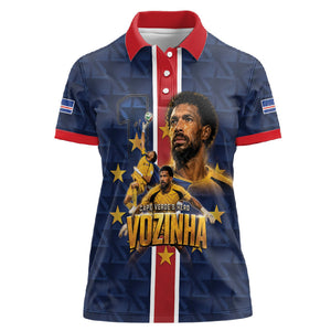 Custom Vozinha Goalkeeper Hero Cabo Verde Football 2026 Women Polo Shirt