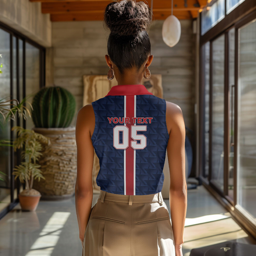 Custom Vozinha Goalkeeper Hero Cabo Verde Football 2026 Women Sleeveless Polo Shirt