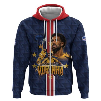 Custom Vozinha Goalkeeper Hero Cabo Verde Football 2026 Zip Hoodie