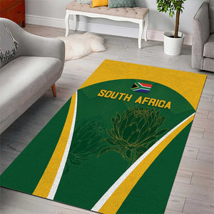 South Africa Cricket Area Rug Go Champions Protea Pattern