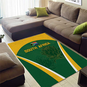 South Africa Cricket Area Rug Go Champions Protea Pattern