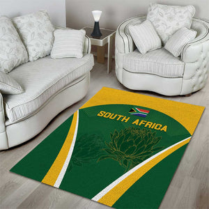 South Africa Cricket Area Rug Go Champions Protea Pattern