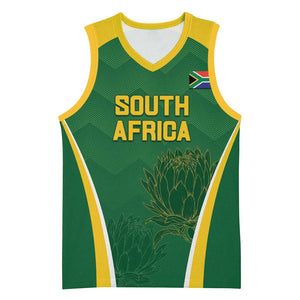 Custom South Africa Cricket Basketball Jersey Go Champions Protea Pattern LT05