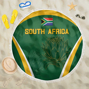 South Africa Cricket Beach Blanket Go Champions Protea Pattern