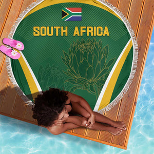 South Africa Cricket Beach Blanket Go Champions Protea Pattern