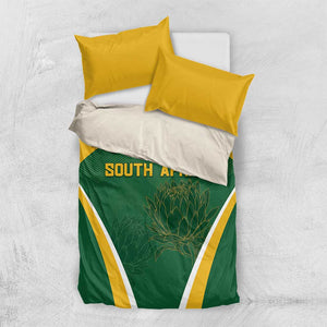 South Africa Cricket Bedding Set Go Champions Protea Pattern