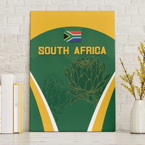 South Africa Cricket Canvas Wall Art Go Champions Protea Pattern