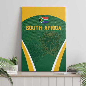 South Africa Cricket Canvas Wall Art Go Champions Protea Pattern