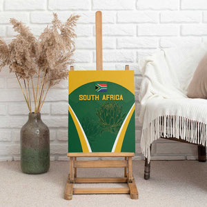 South Africa Cricket Canvas Wall Art Go Champions Protea Pattern