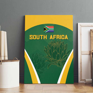 South Africa Cricket Canvas Wall Art Go Champions Protea Pattern