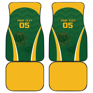 South Africa Cricket Car Mats Go Champions Protea Pattern