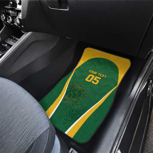 South Africa Cricket Car Mats Go Champions Protea Pattern