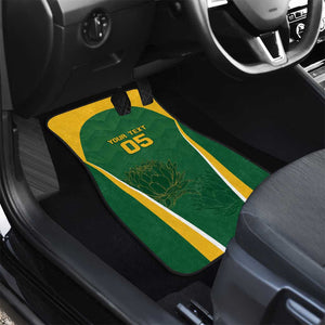 South Africa Cricket Car Mats Go Champions Protea Pattern