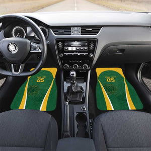 South Africa Cricket Car Mats Go Champions Protea Pattern