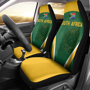 South Africa Cricket Car Seat Cover Go Champions Protea Pattern