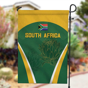 South Africa Cricket Garden Flag Go Champions Protea Pattern