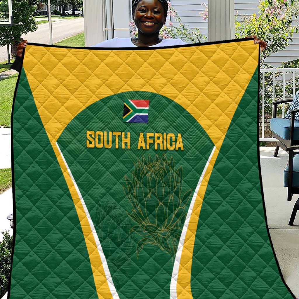 South Africa Cricket Quilt Go Champions Protea Pattern