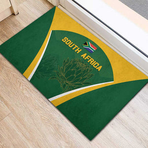 South Africa Cricket Rubber Doormat Go Champions Protea Pattern