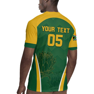 Custom South Africa Cricket Rugby Jersey Go Champions Protea Pattern