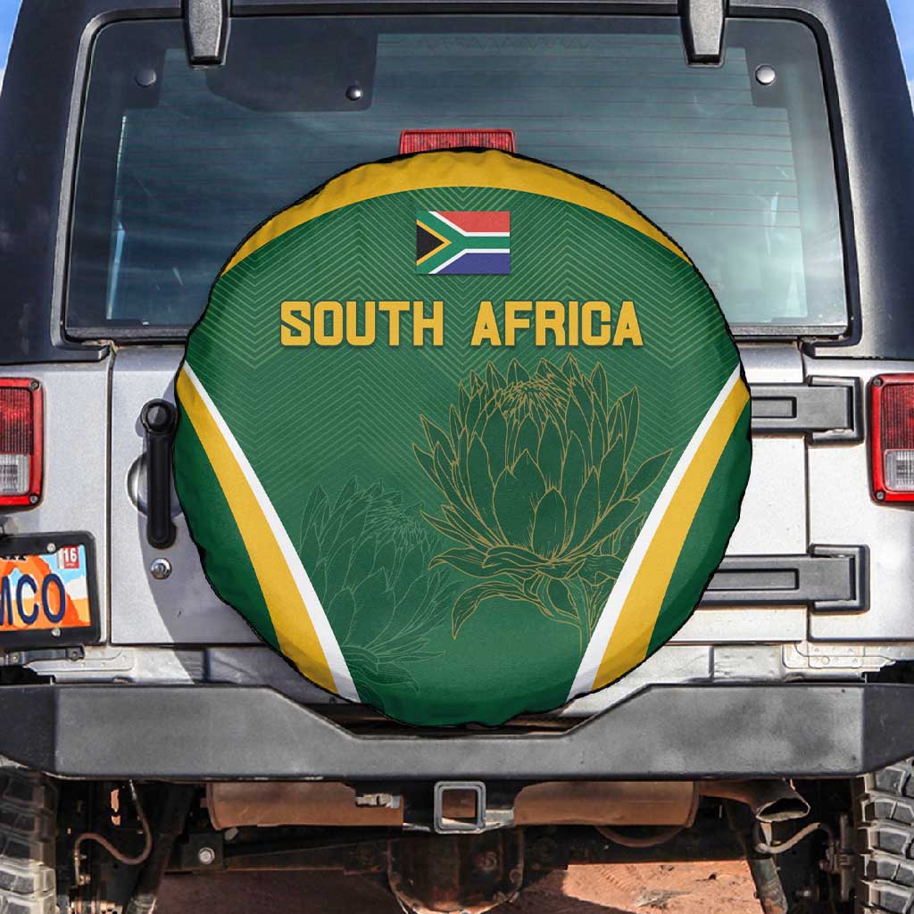 South Africa Cricket Spare Tire Cover Go Champions Protea Pattern