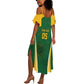 Custom South Africa Cricket Summer Maxi Dress Go Champions Protea Pattern