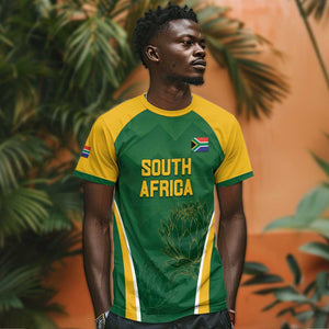 Custom South Africa Cricket T shirt Go Champions Protea Pattern