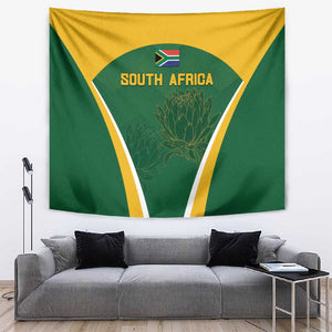 South Africa Cricket Tapestry Go Champions Protea Pattern