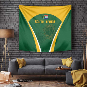 South Africa Cricket Tapestry Go Champions Protea Pattern