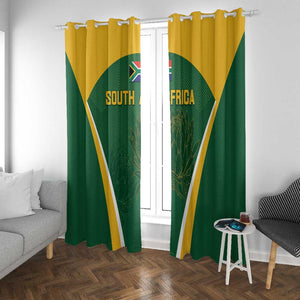 South Africa Cricket Window Curtain Go Champions Protea Pattern