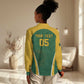 Custom South Africa Cricket Women Casual Shirt Go Champions Protea Pattern LT05
