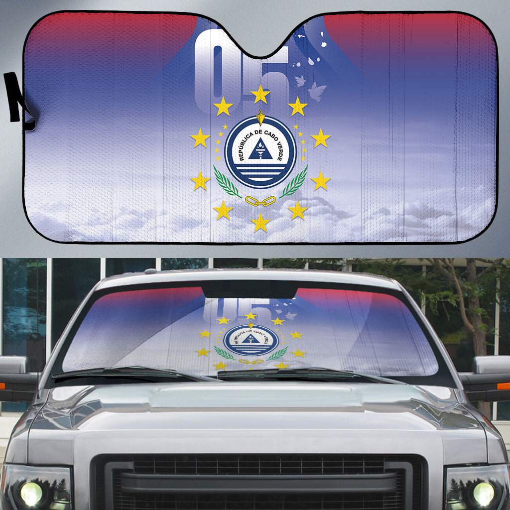 Cape Verde July 5th Auto Sun Shade Happy Independence Day